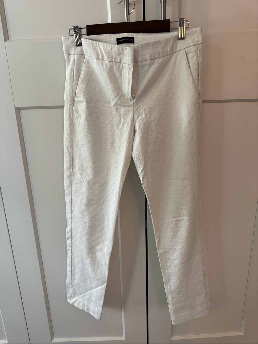 Adrienne Vittadini White Skinny Ankle Pants